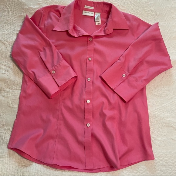 Liz Claiborne Pink Button Down Shirt with Classic Collar - Picture 1 of 8